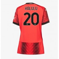 AC Milan Pierre Kalulu #20 Replica Home Shirt Ladies 2023-24 Short Sleeve